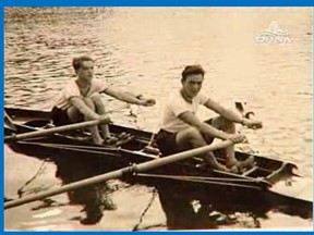 Stanley Jaki rowing - on the left