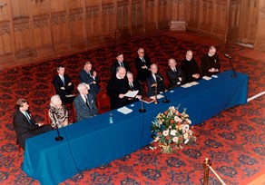 1987 – London – Stanley Jaki accepting the Templeton Prize
