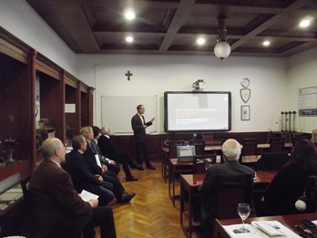 Dr. András Ferenc during his lecture